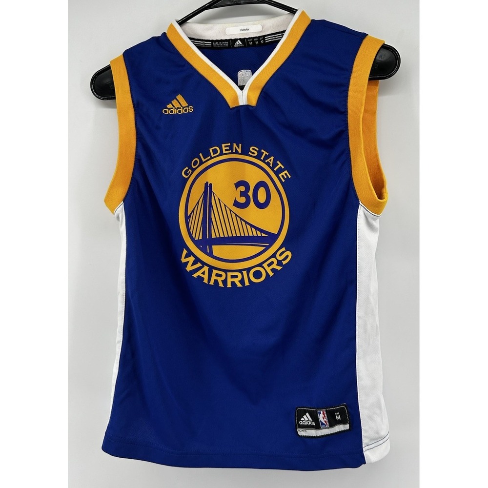 Adidas Stephen Curry #30 Golden State Warriors Road Wingman Jersey Youth Medium